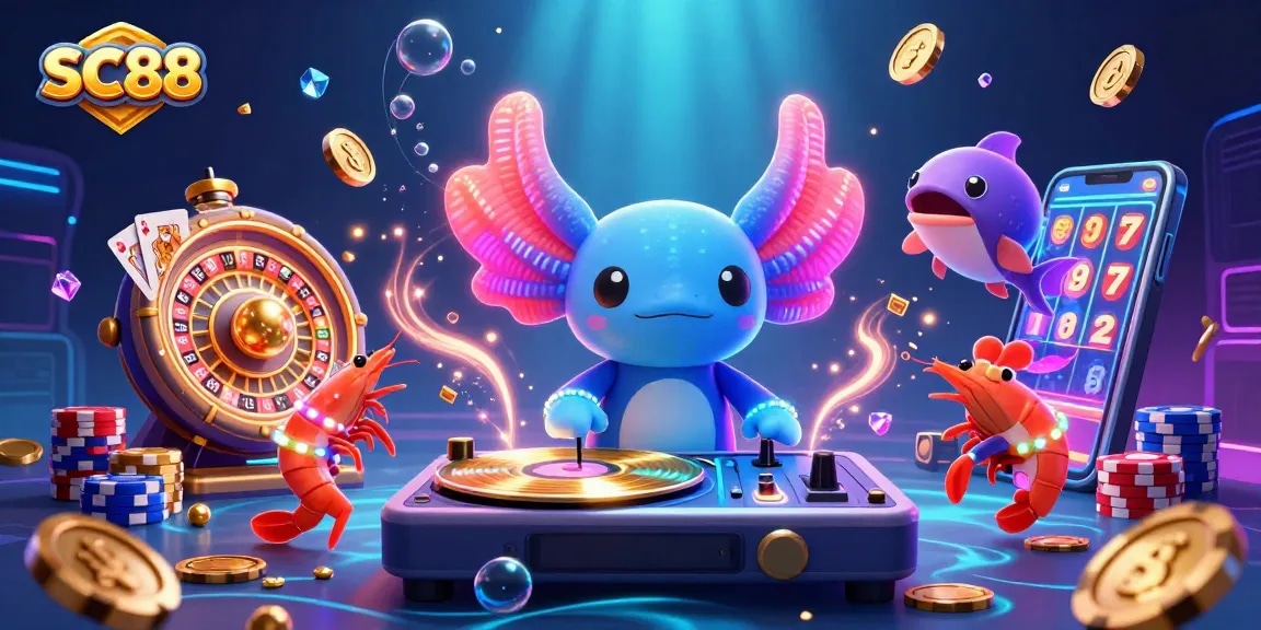 SC88 showcases lively underwater casino action with colorful characters and vibrant gaming elements.