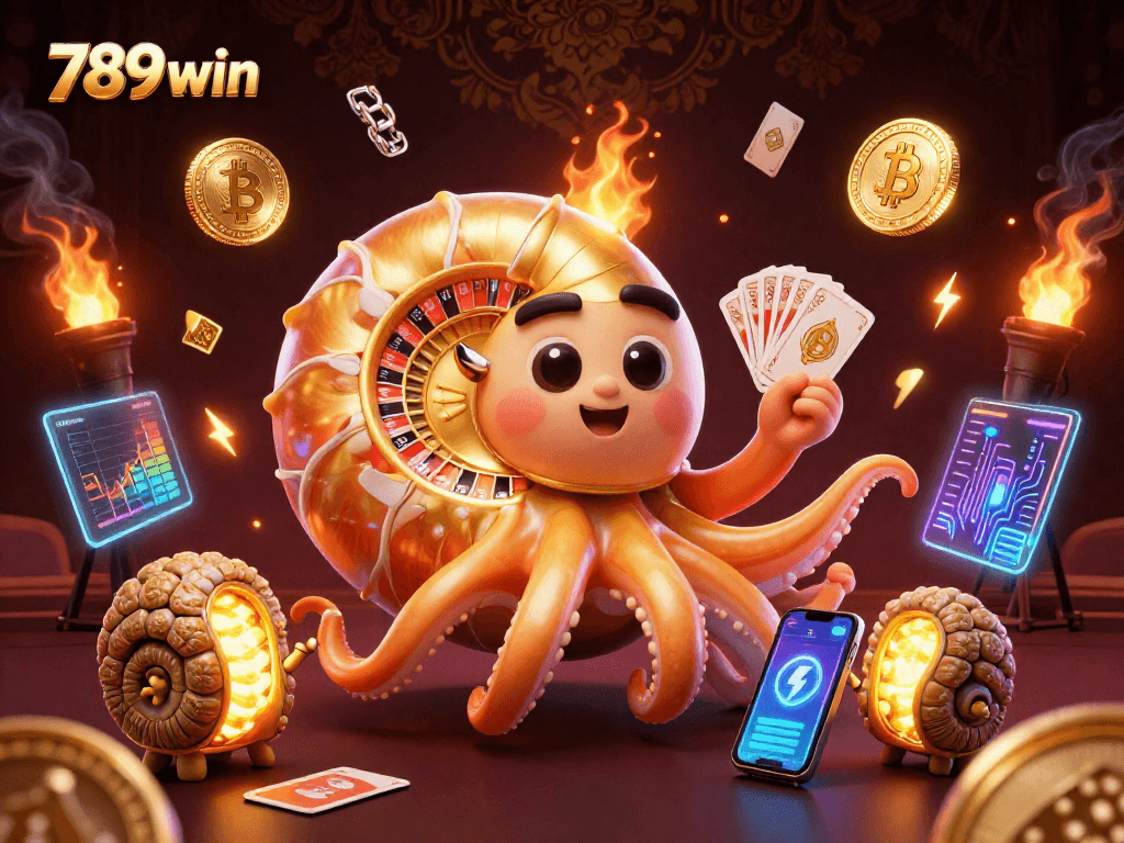 Experience thrilling gameplay at 789win with our unique, vibrant casino scene featuring crypto elements.