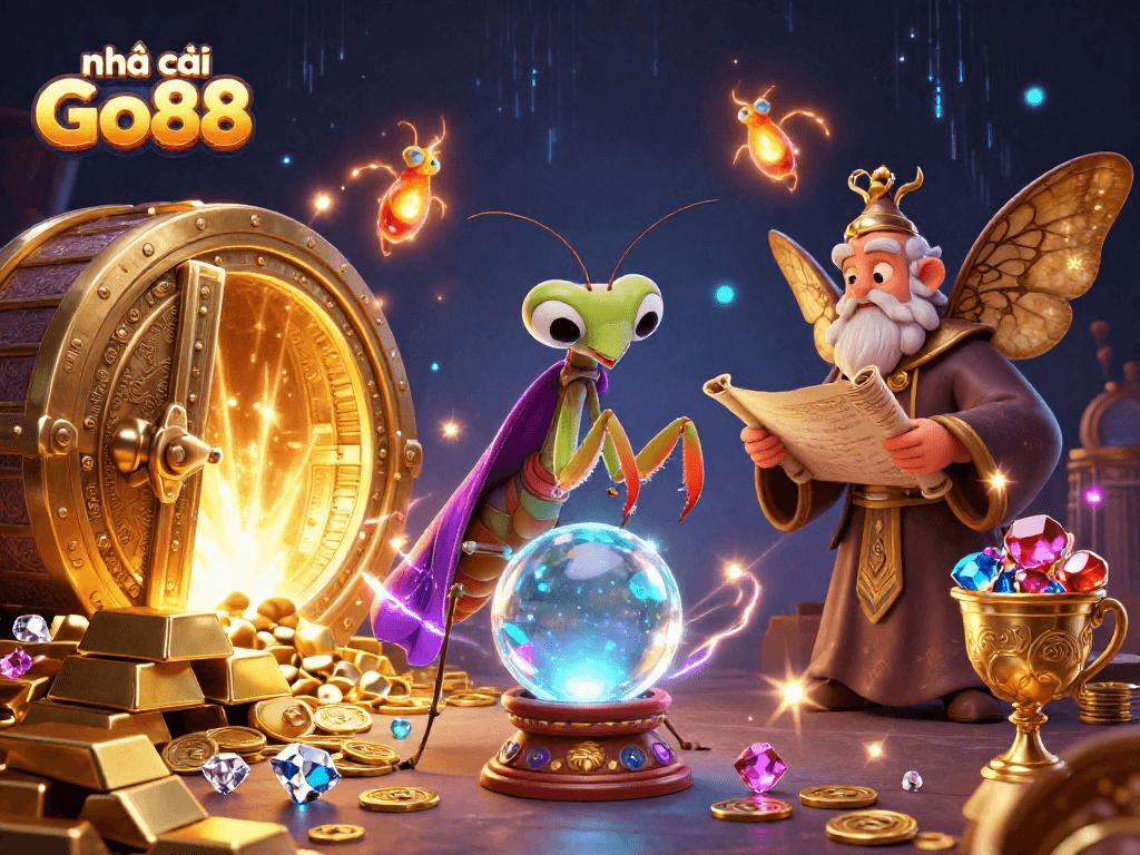 Experience the thrill of nhà cái Go88 with magical fortune teller visuals and captivating casino elements.