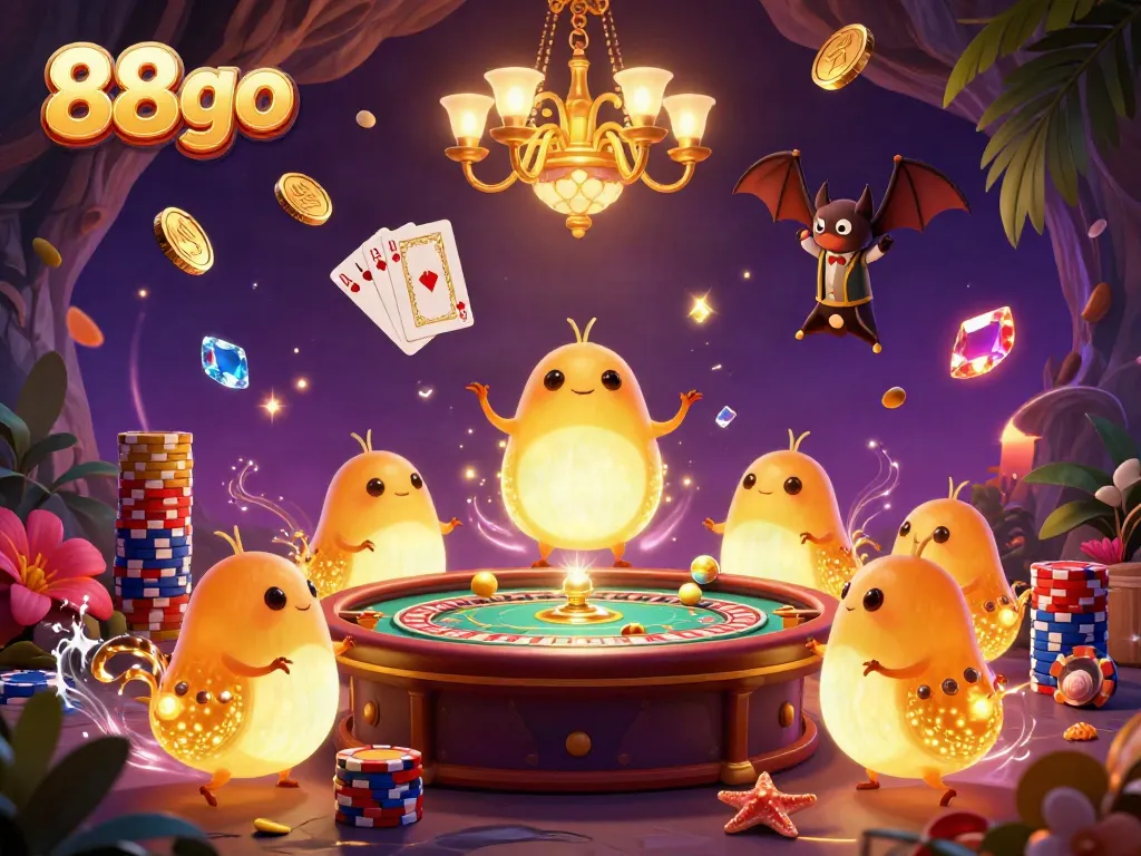 Engage in thrilling games at 88go casino, illuminated by bioluminescent glowworms.