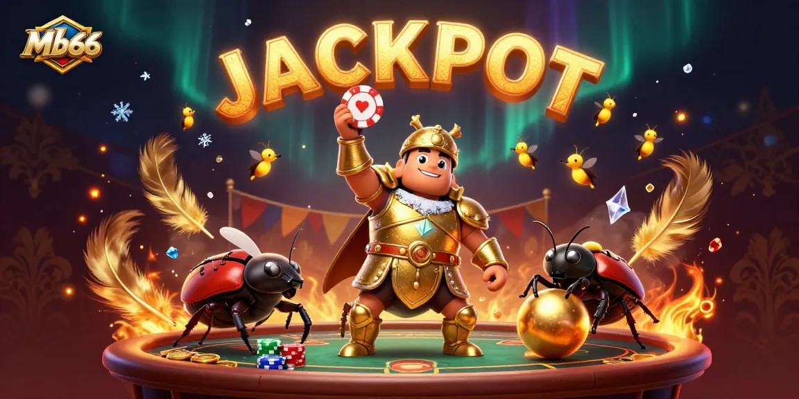 Win big at Mb66 with a colorful victory scene celebrating jackpots and poker skills.