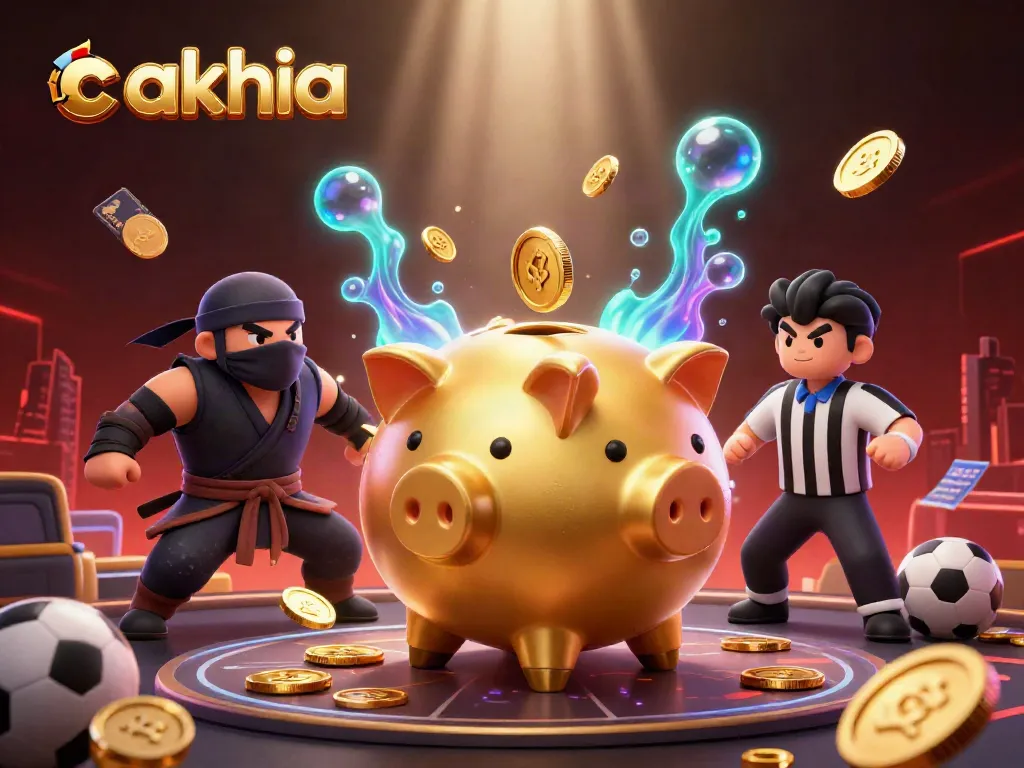 Cakhia showcases a vibrant 3D sports betting scene with characters and dynamic elements.