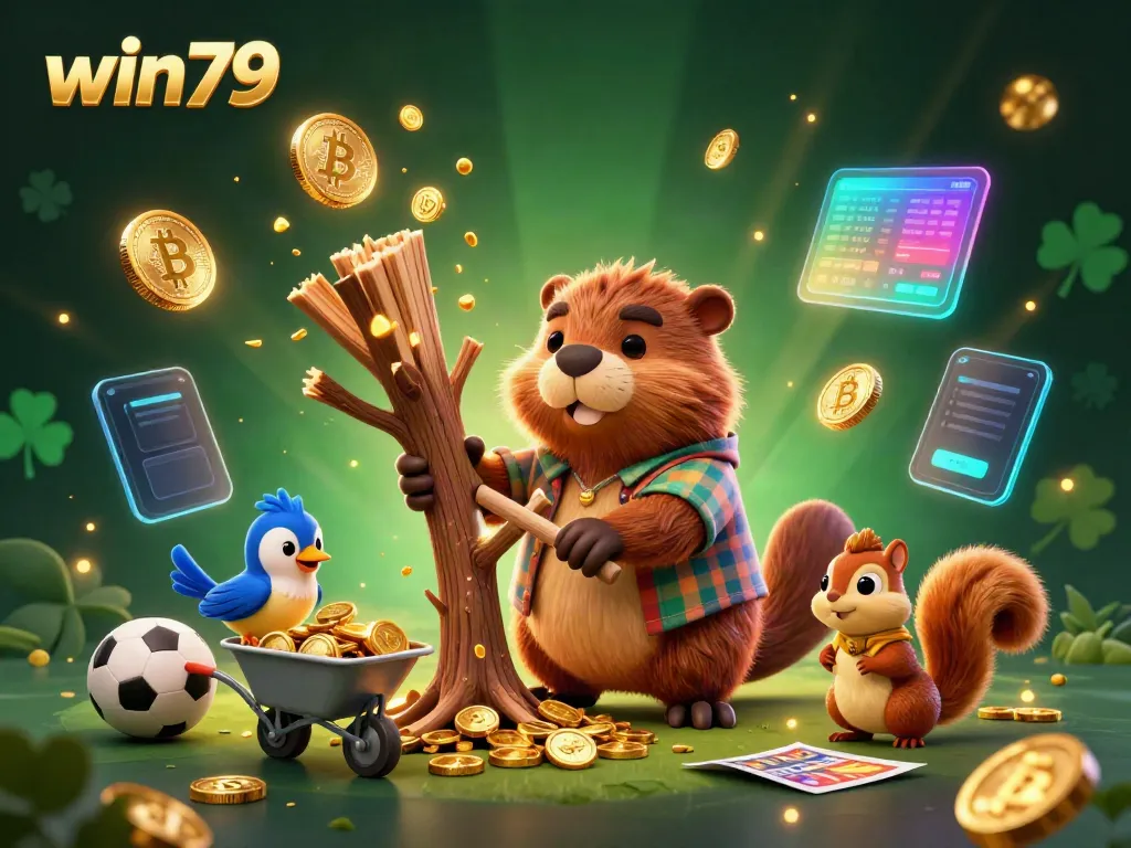 Experience thrilling sports betting action with win79 while winning golden coins in a dynamic casino scene.