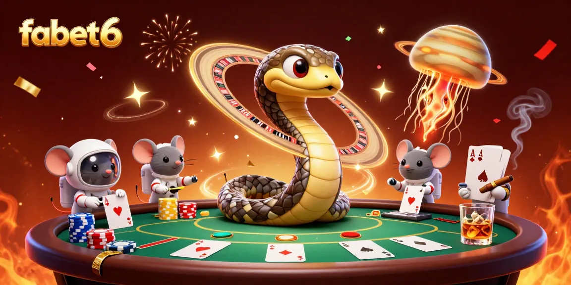 Bet on cosmic gambling adventures with fabet6, a vibrant 3D casino scene.