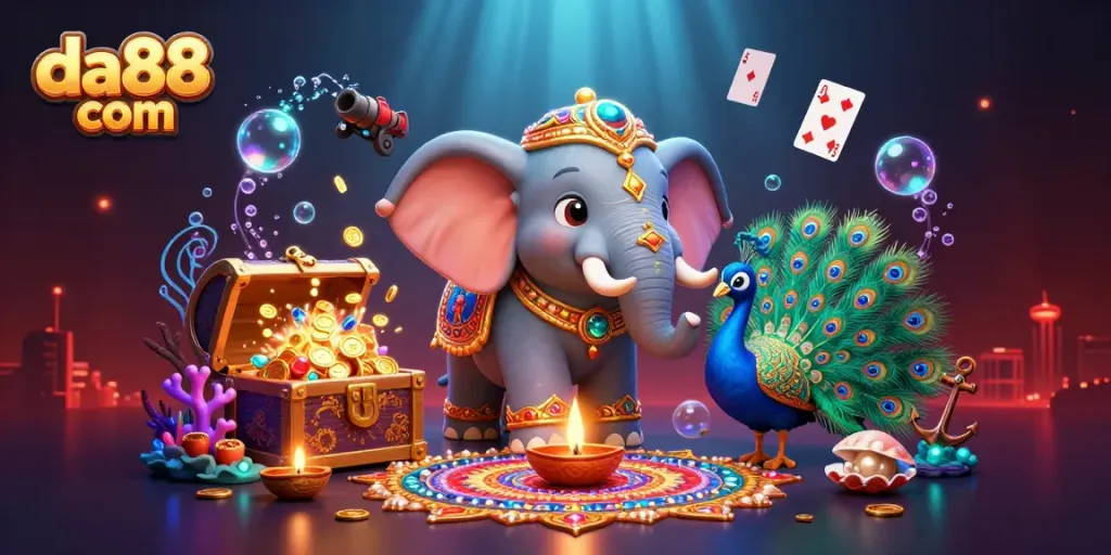 Experience exciting gaming with da88 com, showcasing dynamic casino elements and vibrant characters.
