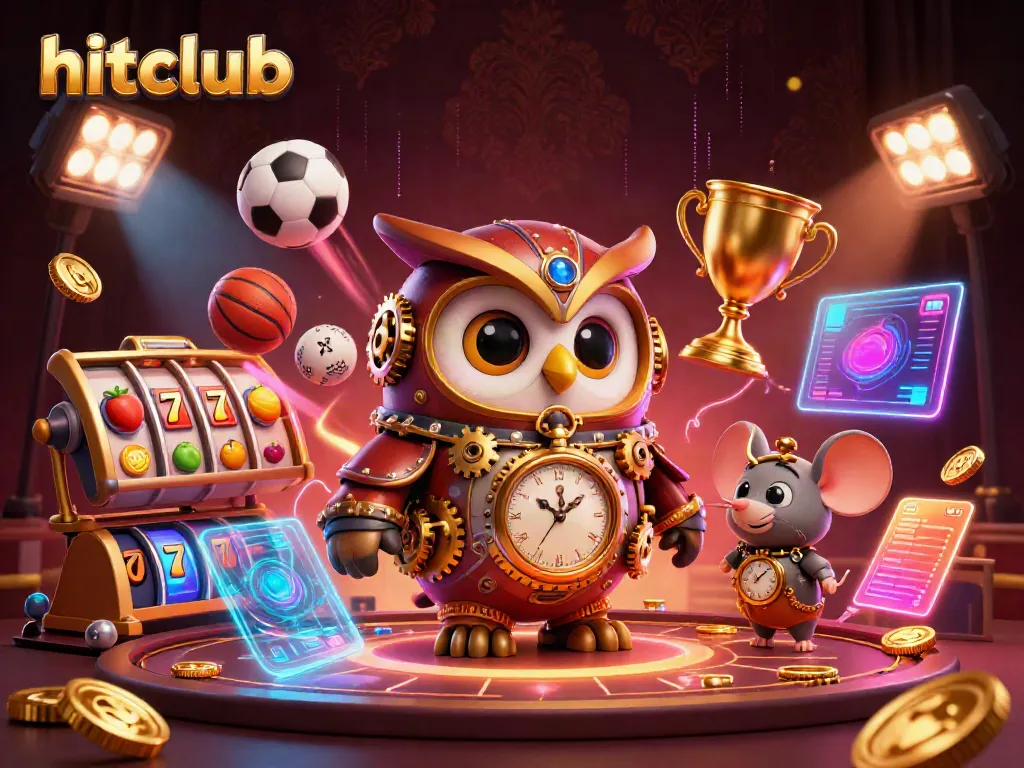 Hitclub offers thrilling casino gaming experience with dynamic visuals and engaging characters.