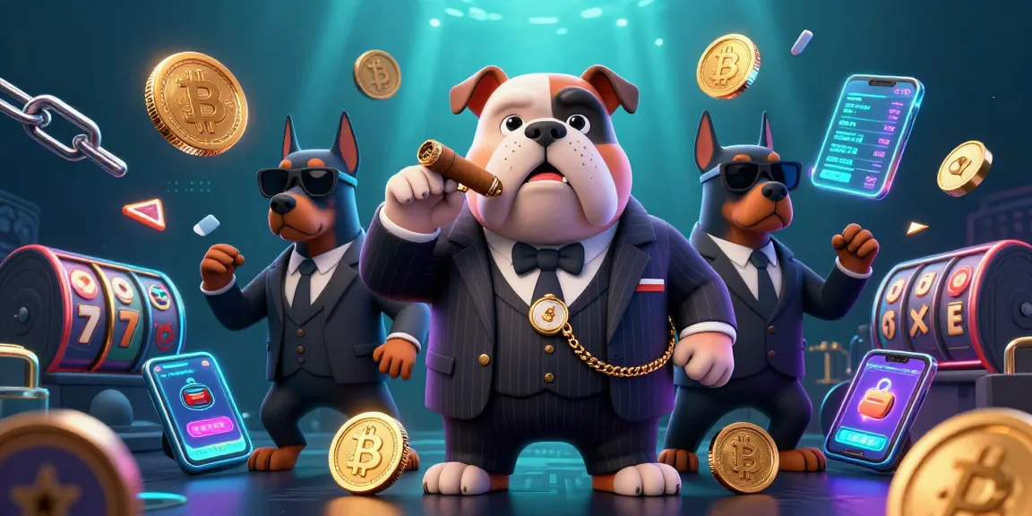 Win big at red88 with a vibrant 3D illustration featuring a mafia boss dog and bodyguards.