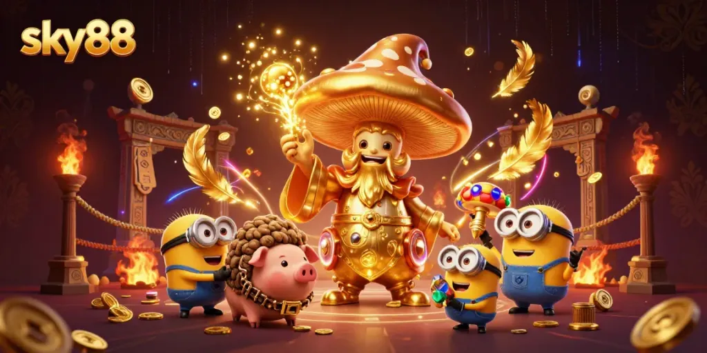 Experience thrilling casino adventures with sky88's vibrant, magical characters and dynamic elements.