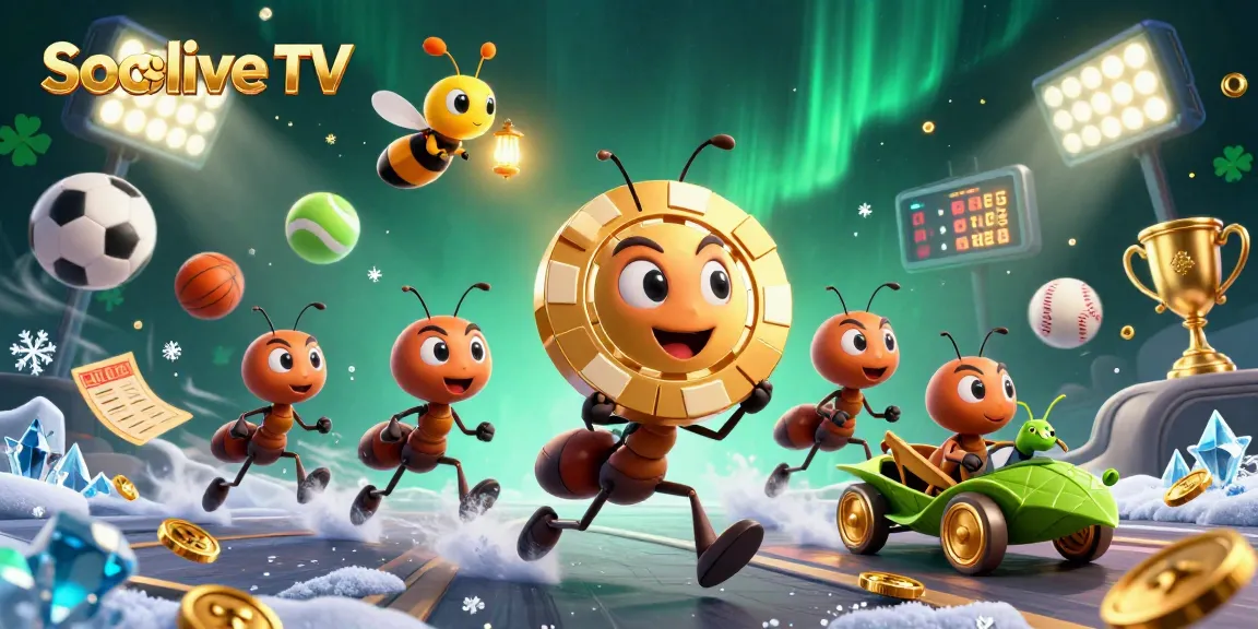 Experience exciting sports betting action with Socolive TV and a heist scene featuring colorful characters and dynamic elements.